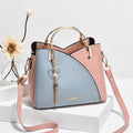 Patchwork PU Leather Large Tote Shoulder Crossbody Bag
