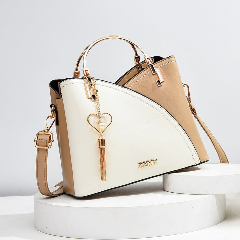 Patchwork PU Leather Large Tote Shoulder Crossbody Bag