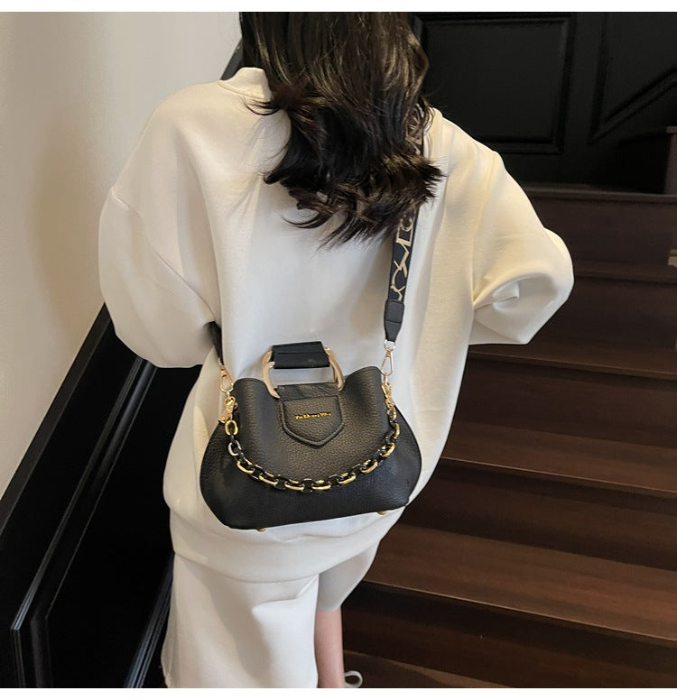 Women's Fashion Tote Bag - Convertible Shoulder to Crossbody Purse with Detachable Chain Strap, Minimalist PU Leather Commuter Handbag