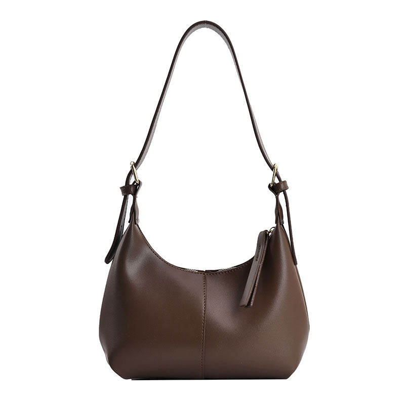 Women's Crescent Shoulder Bag – Textured Underarm Saddle | Minimalist Essential