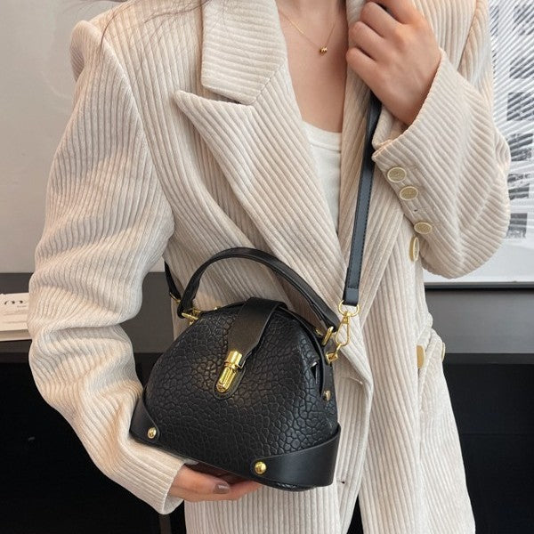 Women's Pebbled Leather Mini Tote Bag - Versatile Crossbody & Shoulder Bag | Minimalist Luxury Design