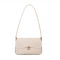Women’s French Asymmetric Clutch – Textured Underarm Shoulder Bag with Buckle