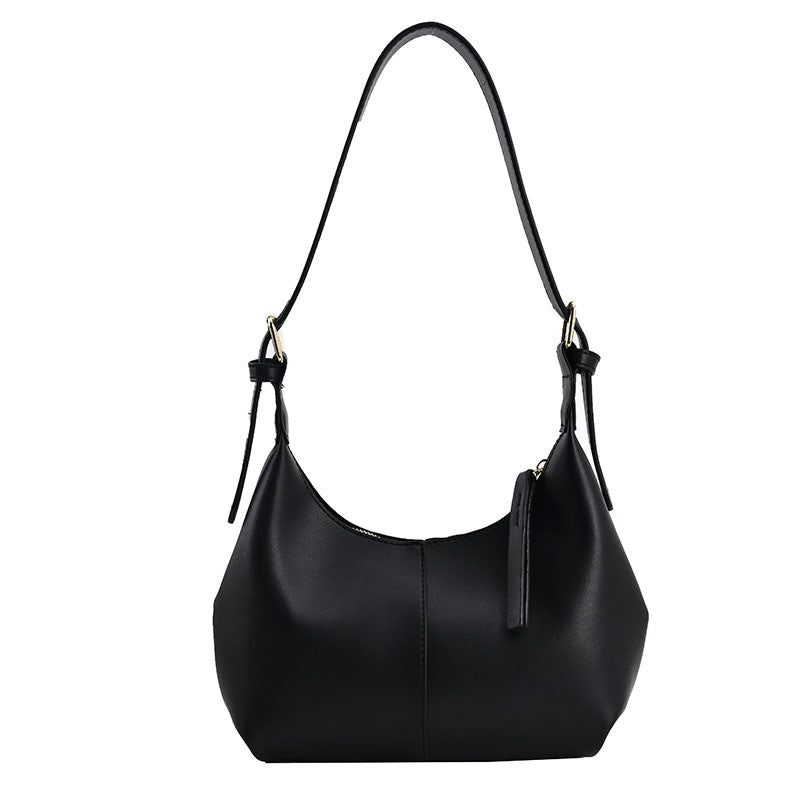 Women's Crescent Shoulder Bag – Textured Underarm Saddle | Minimalist Essential