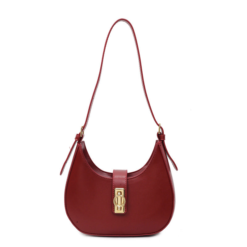 Women's Crescent Sculpt Shoulder Bag - Indie-Design Underarm Bag | Refined & Viral-Worthy