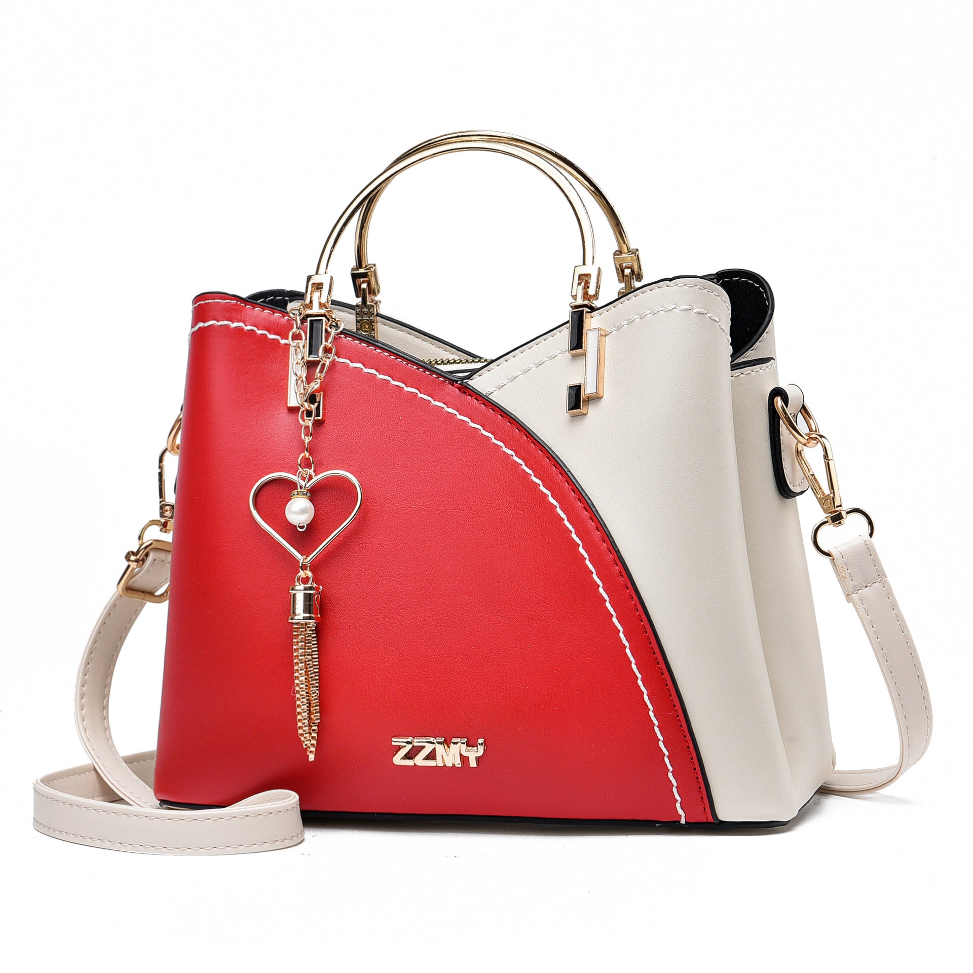 Patchwork PU Leather Large Tote Shoulder Crossbody Bag