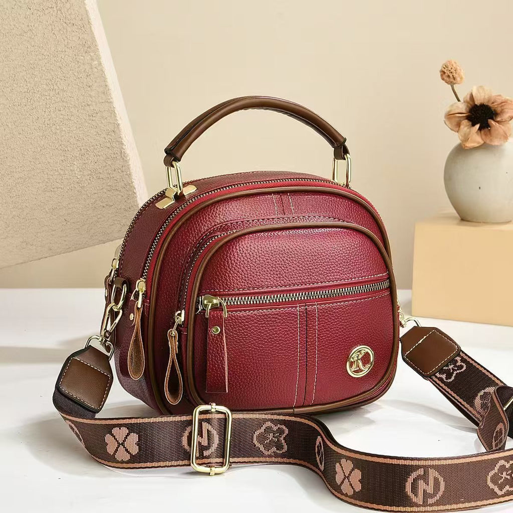 Women's Multi-Zip Compact Satchel — Premium Convertible Shoulder & Crossbody Bag with Curated Organization & Elevated Everyday Style