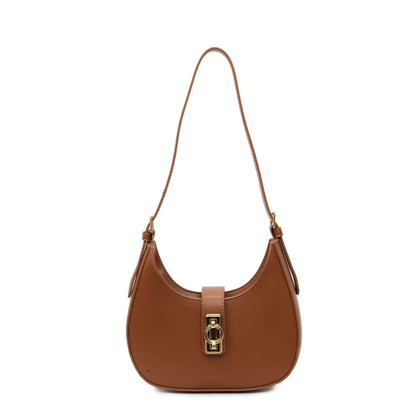 Women's Crescent Sculpt Shoulder Bag - Indie-Design Underarm Bag | Refined & Viral-Worthy